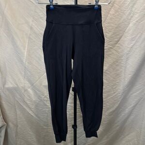 Lululemon Black High-Waist Track Pants with Tapered Legs